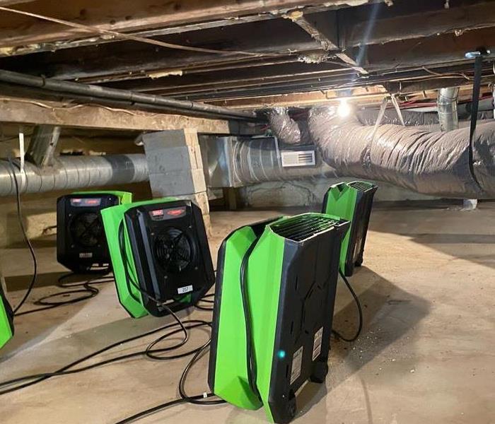 Air Movers in Crawlspace